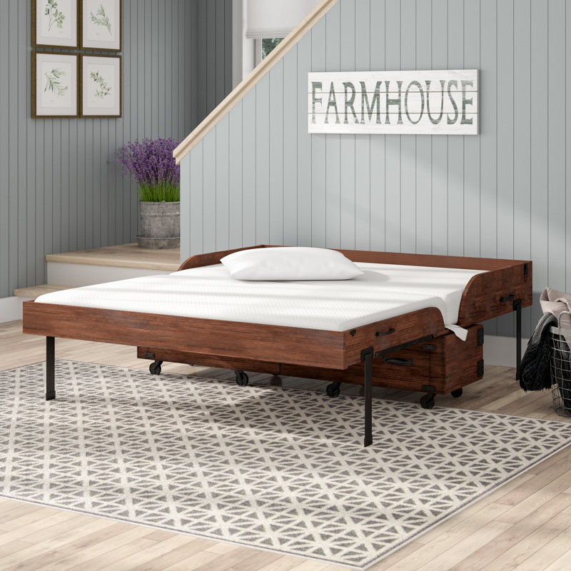 Gracie Oaks Oradell Queen Storage Murphy Bed With Mattress